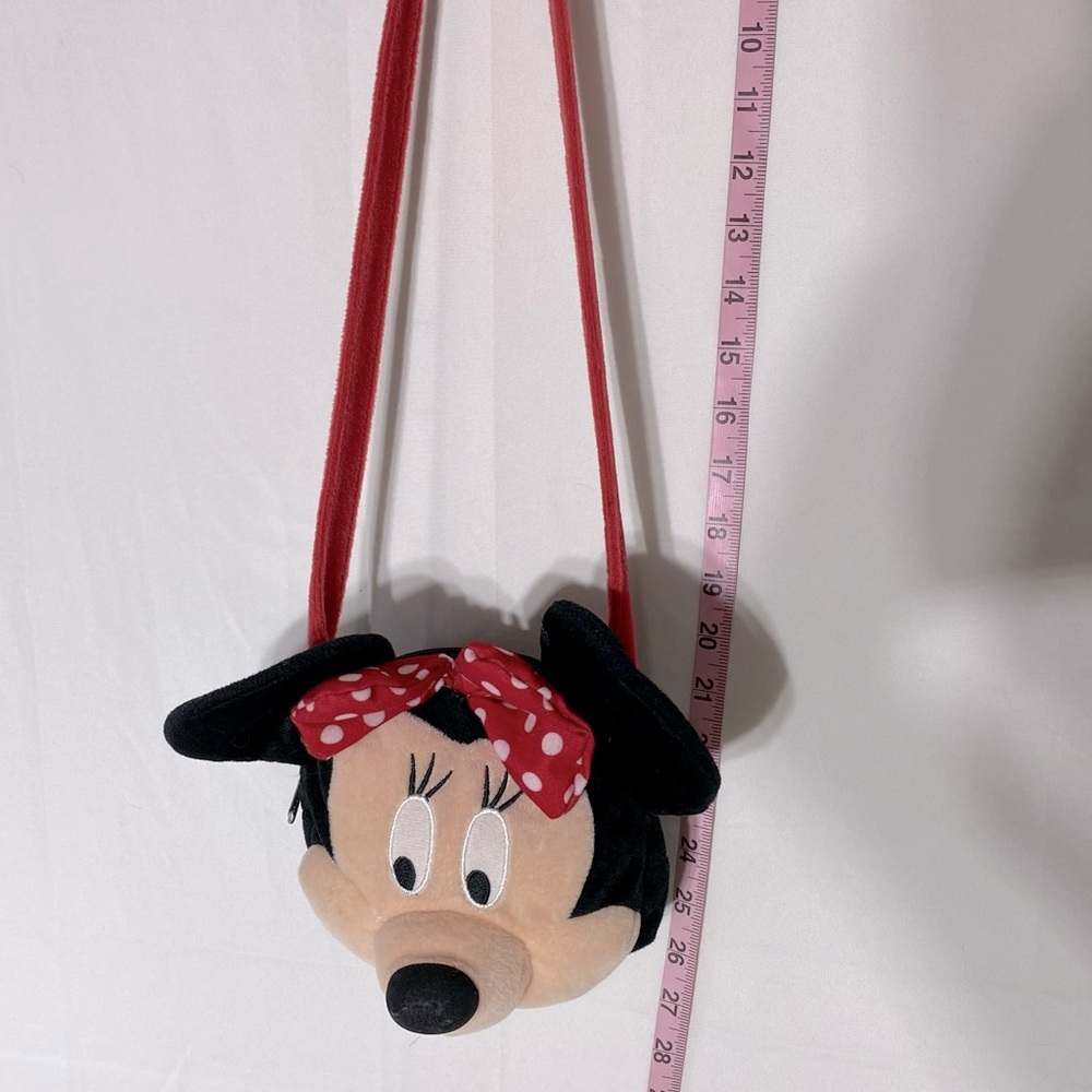 Disney Plush Minnie Mouse Head Purse Shoulder Bag Cross Body Bag - Picture 3 of 12
